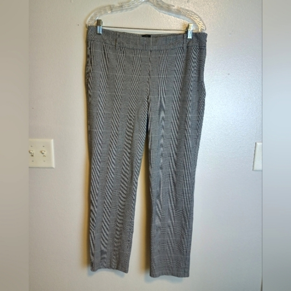 Talbots Chatham Slim Plaid Houndstooth Ankle Pants Size 12